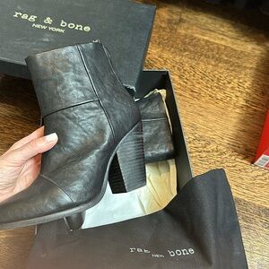 Rag and bone leather ankle boot
